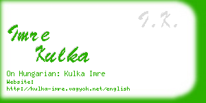 imre kulka business card